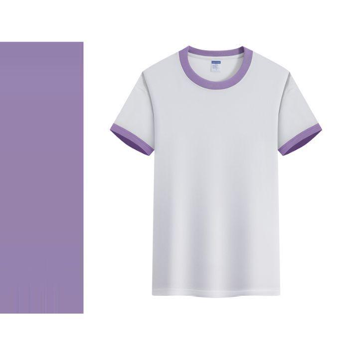 Summer Kids' Cotton Crew Neck Short Sleeve T-shirt with Custom Logo - Lightweight Solid Color Uniform Base Layer