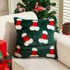Christmas Pillow Covers Embroidered Lollipop American Holiday Decoration for Sofa Couch Bed Bedroom Cushion Case