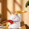 Cat Resin Sculpture: Versatile Organizer for Home and Office Decor
