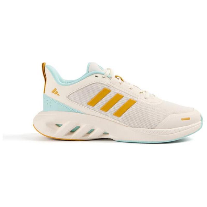 Adidas ALL DAY POWER Slip Resistant And Breathable Low Top Running Shoes Men's Beige Yellow Sneakers JP9780