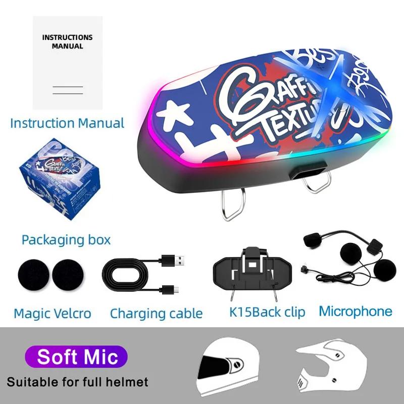 

Wireless Motorcycle Helmet Headset Bluetooth 6.0 Hands-free Call Stereo Waterproof Earphone Music Player Long Standby