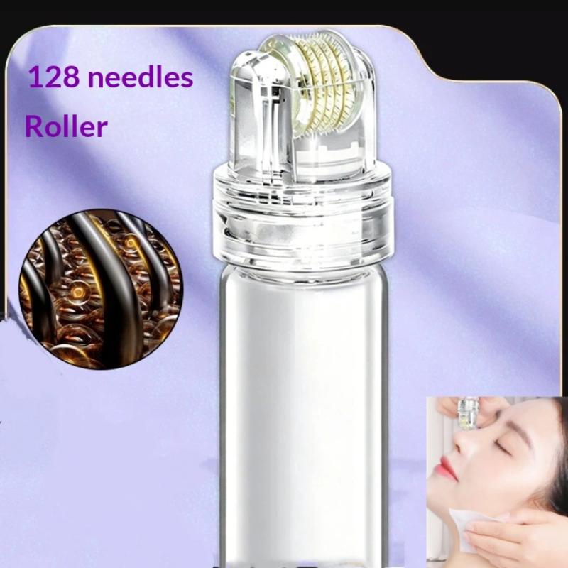 128 Pins Microneedle Derma Roller Skin Care Device Dema Roller Seal 0.25Mm Brow Hair Scalp Serum Applicator