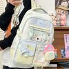 Korean sweet backpack for female junior high school students, Japanese bar pain bag, large-capacity schoolbag, high-value student backpack tide
