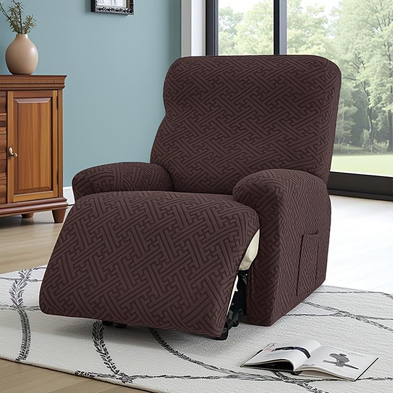 1/2/3/4 Seater Recliner Elastic Sofa Covers Thicken Jacquard Stretch Armchair Reclining Sofa Slipcover Relax Chair Covers