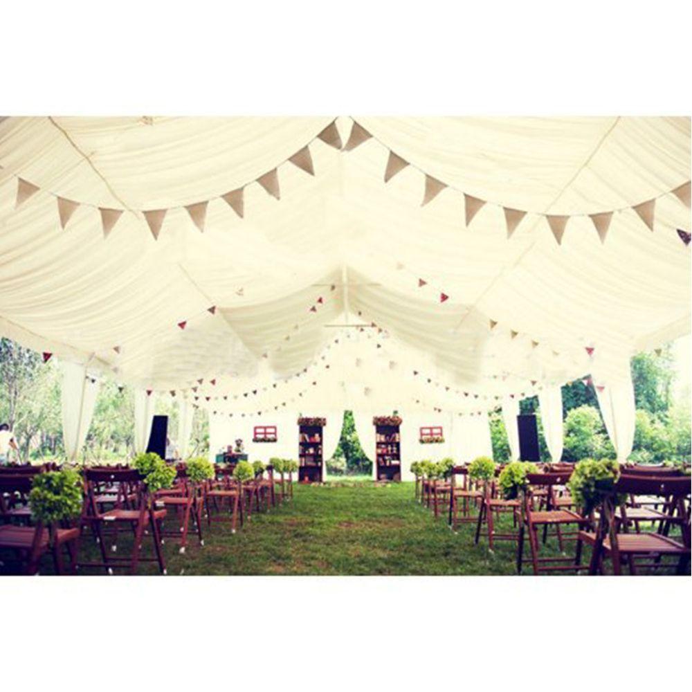 Hot Sale Flag Fabric Decor Wedding Party Shabby Rustic Chic Lace Bunting Hessian Bunting Banner