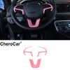 3XPink Car Steering Wheel Frame Trim Cover for 2015+ Dodge Challenger/Charger