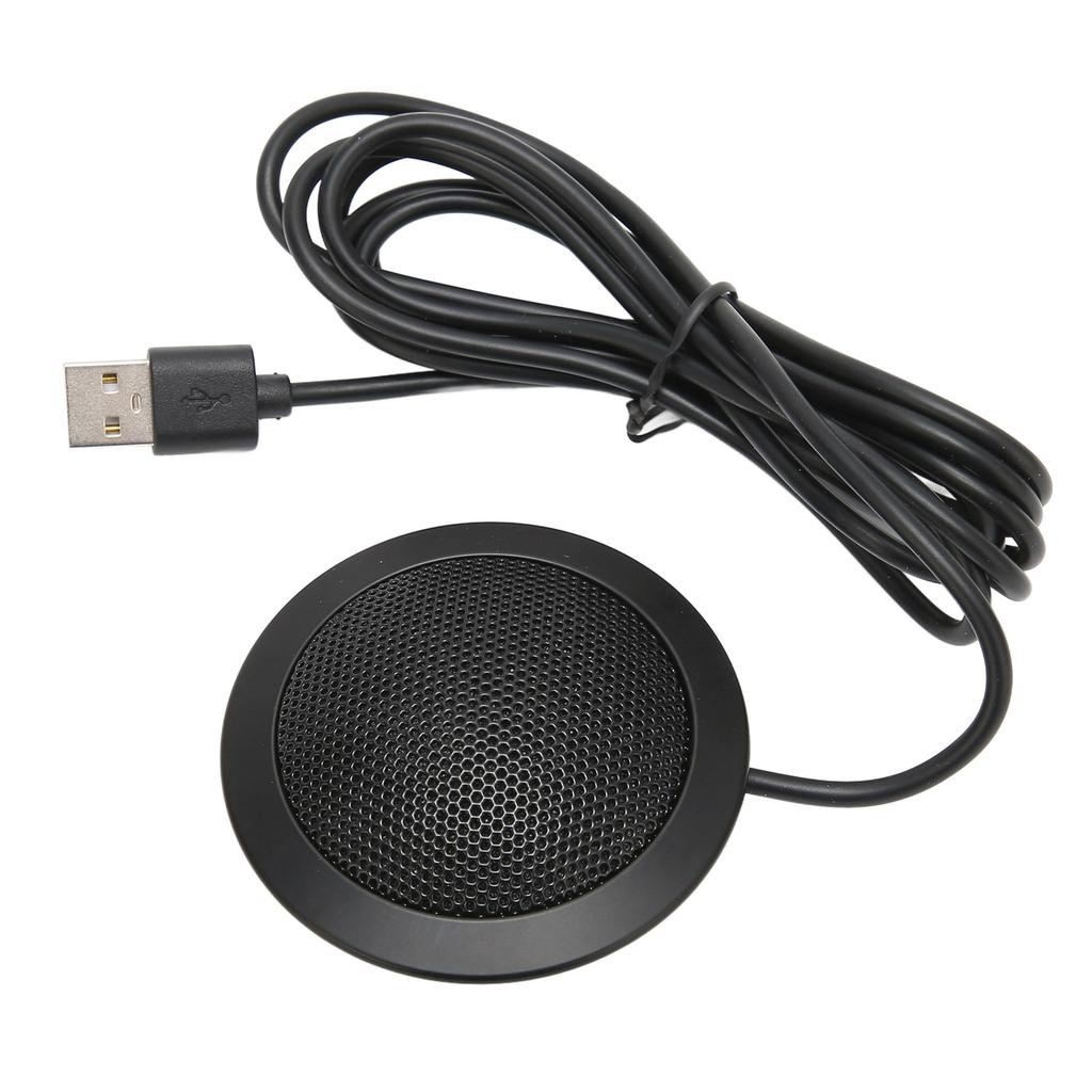 Conference Microphone 360 Degrees Omnidirectional Pickup Plug and Play Noise Reduction Omnidirectional Microphone