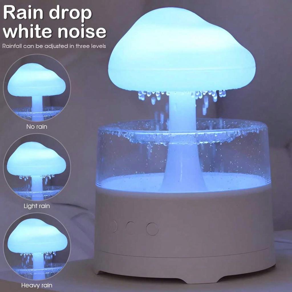 Mushroom cloud with atomizing diffuser humidifier aromatherapy diffuser colorful gradient lighting atmosphere night light