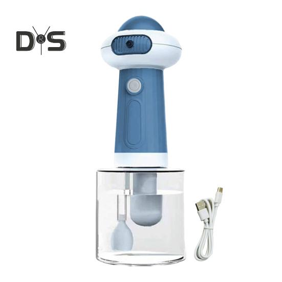 

Электрический дозатор для вспенивания шампуня 400 мл для купания собак и кошек, перезаряжаемый дозатор для мыла и шампуня, пузырьковая машина, аксессуар для купания домашних животных синий