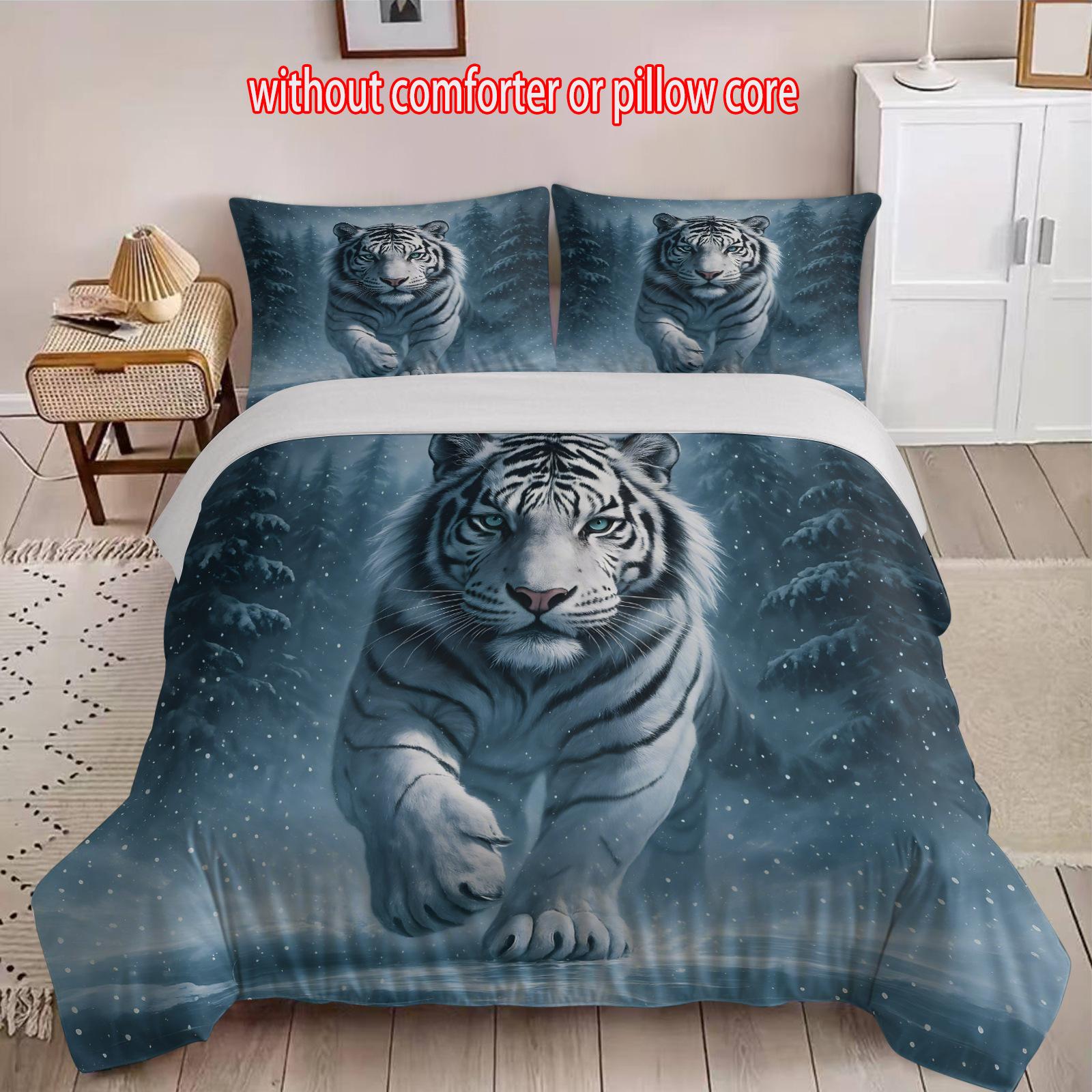 

Forest Tiger Three-Piece 3D Digital Printing Quilt Set cover 90 * 200 + and 50 * 75 * 1