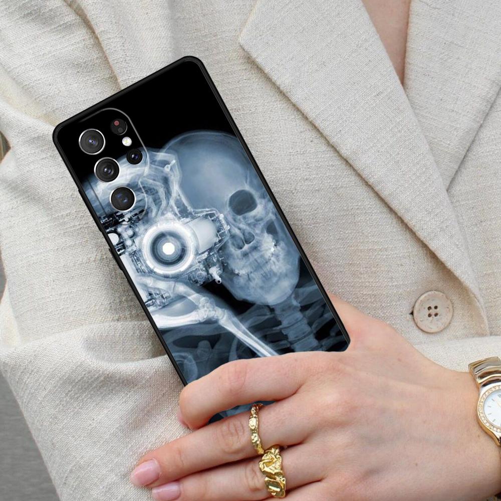 Skeleton X-Ray Cell Phone Case for Samsung Galaxy S26 Ultra S25 S24 S23 S22 S21 S20 Note10 Cover