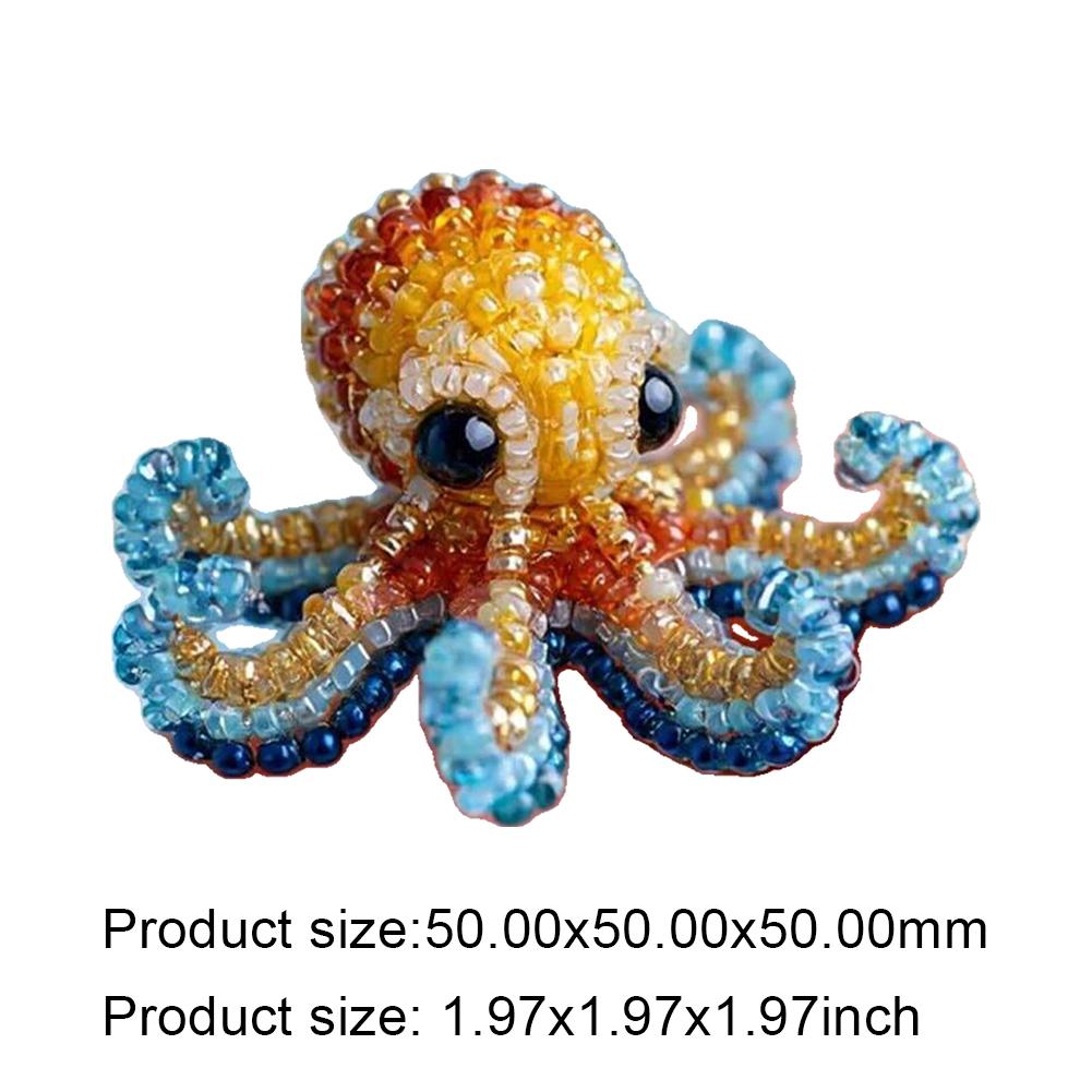 DIY Beadwork Craft Kit Stress-Relief Three-Dimensional Bead Embroidery Octopus Bead Embroidery Kit Versatile For Creative Gifts
