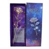 24k Foil Plated Rose with Leaf for Wedding Valentine Day Birthday Decoration Gifts