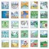 24 Solar Terms Doodle Stickers Set: 50 Original Hand-Painted Waterproof Stickers for DIY Phone Cases & Luggage