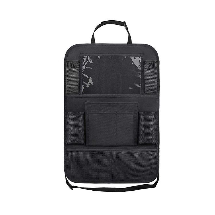 Car Backseat Organizer with iPad Holder & Anti-Kick Mat - Multifunctional Storage for Toys