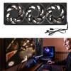 360mm 3 in 1 Computer Case Fan 5V ARGB 2200RPM 4 Pin PWM MFDB Dynamic Pressure Bearing 7 Blades Quiet Case Cooler Fan for PC