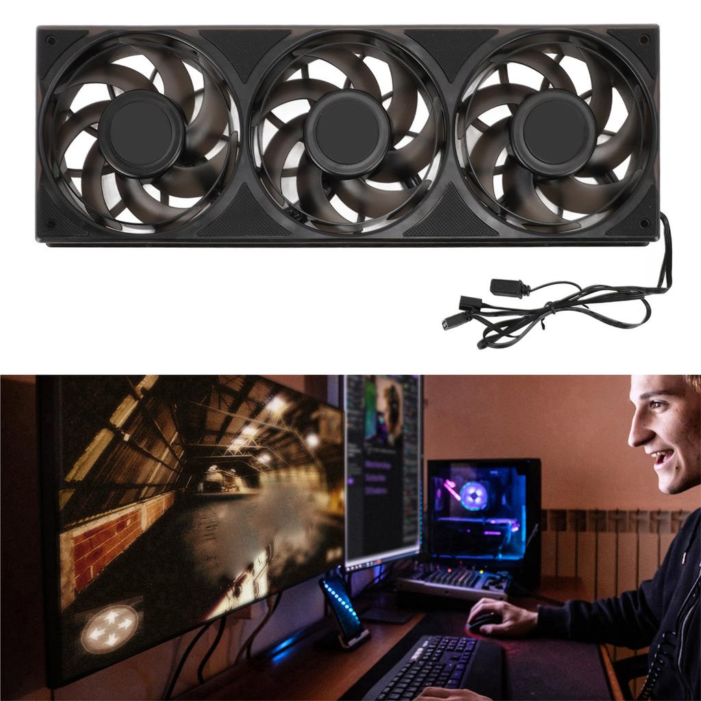 360mm 3 in 1 Computer Case Fan 5V ARGB 2200RPM 4 Pin PWM MFDB Dynamic Pressure Bearing 7 Blades Quiet Case Cooler Fan for PC