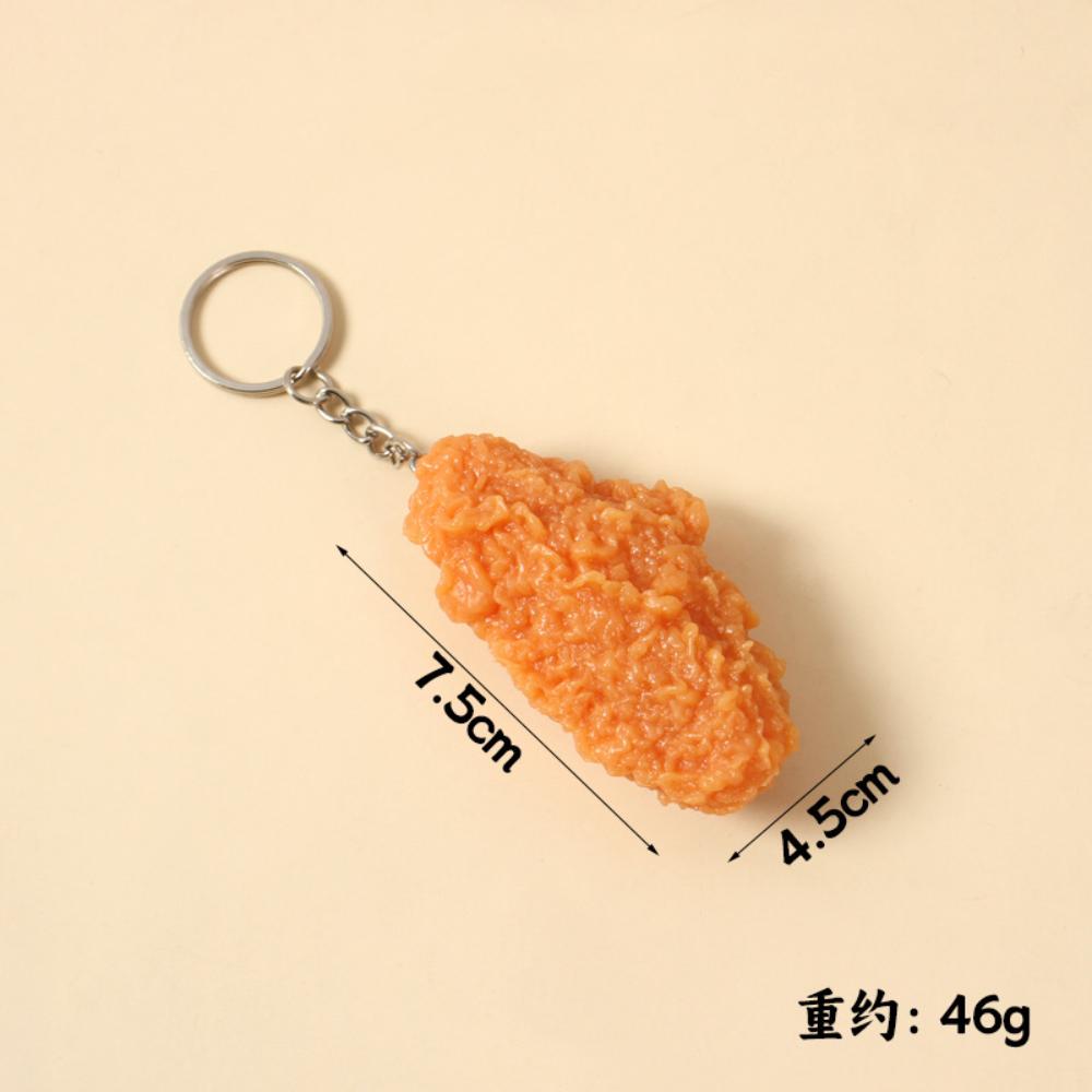 Fake Fried Chicken Leg & Wing Keychain – Realistic Food Model for Display or Decoration