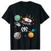 Space Birthday Shirt Planets Rocket Ship Astronaut Birthday Party Tshirts Space Birthday T-Shirt Family Suit Space Tees Clothes