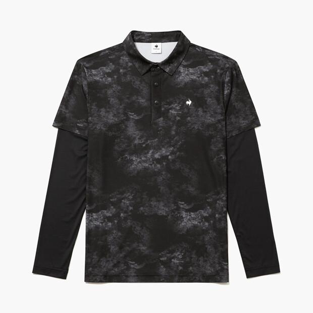 LECOQ GOLF Men'S Cooling Layered Long Sleeve T-Shirt _Blck Gr221Mtl41