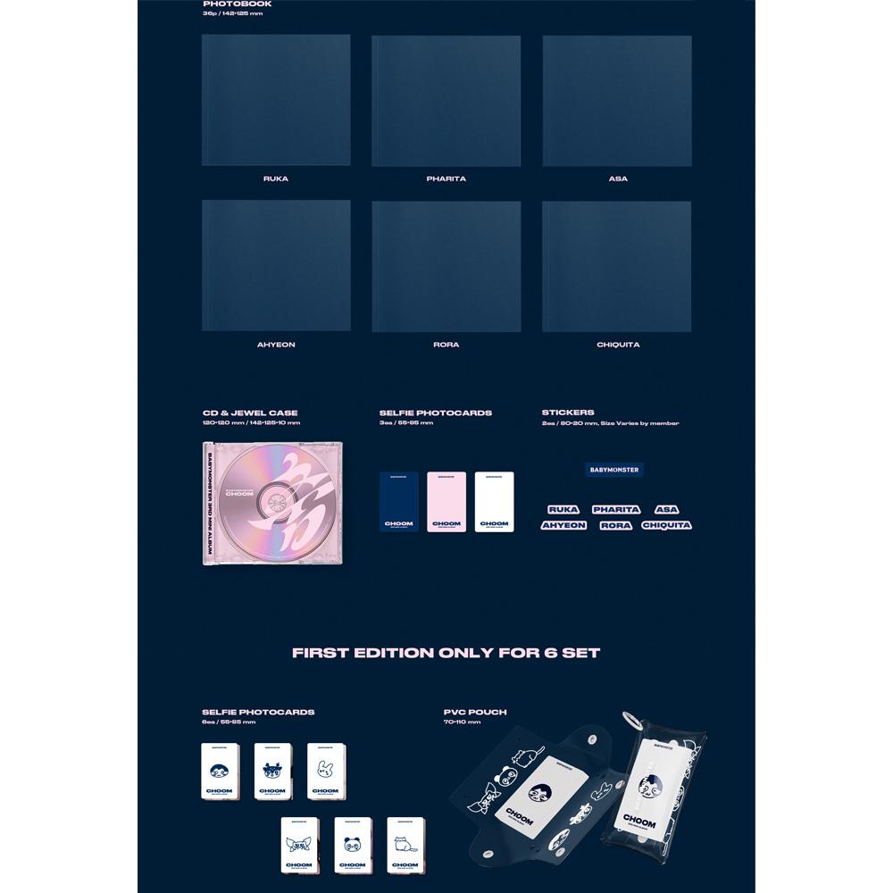[Pre-Order] BABYMONSTER CHOOM Kpop Album CD Photocard Official Jewel RORA Version