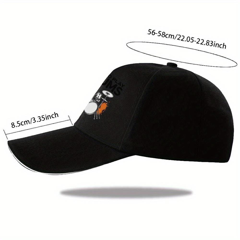 Drum Kit Graphic Print Baseball Cap Unisex Polyester Adjustable Casual Sports Hat