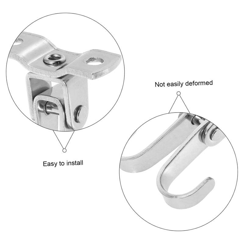 2/4pcs Stainless Steel Ceiling Plant Hooks Ceiling Mount Hanger For Home Residential Office Use