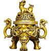 Aris & Juno Brass Dragon Incense Burner – Chinese Feng Shui Symbol of Protection & Strength, Decorative Censer for Home Altar or Meditation Space,
