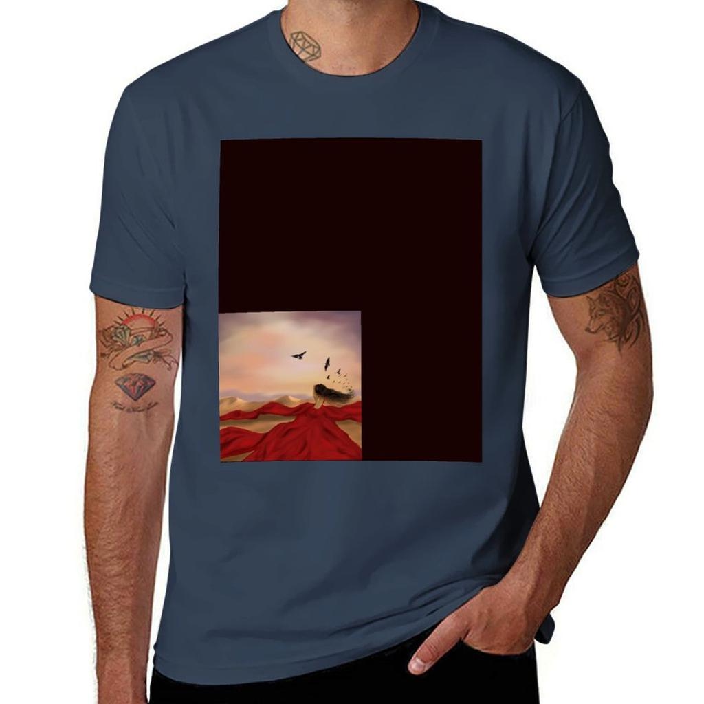 T Man In Luxury Shirt T-Shirt Dramatic Man Desert, T Girl Shirts Red, Funny