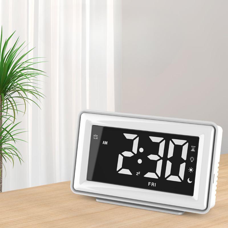 LED Colorful Night Lights Boys and Girls Children Alarm Clocks Large Font Size Elderly Electronic Watch Clocks Students Usb Bedside Table Clock