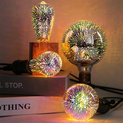 3D Dekoration LED Edison Glühbirne E27 220V Vintage Stern Feuerwerk Lampe Urlaub Nachtlicht Ampulle LED Lampe Beleuchtung