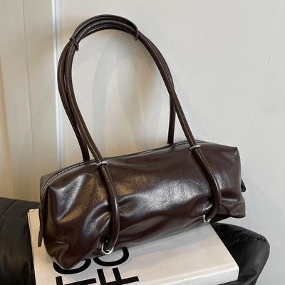 Boston Large Bag Women's Large Capacity 2025 New High-end Texture Niche Commuting Single Shoulder Underarm Pillow Bag