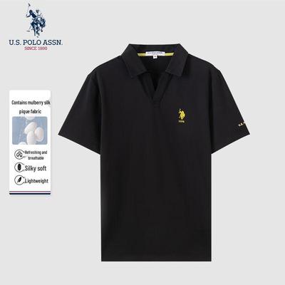 Herren Polohemd aus Seidenmischung, knitterarm