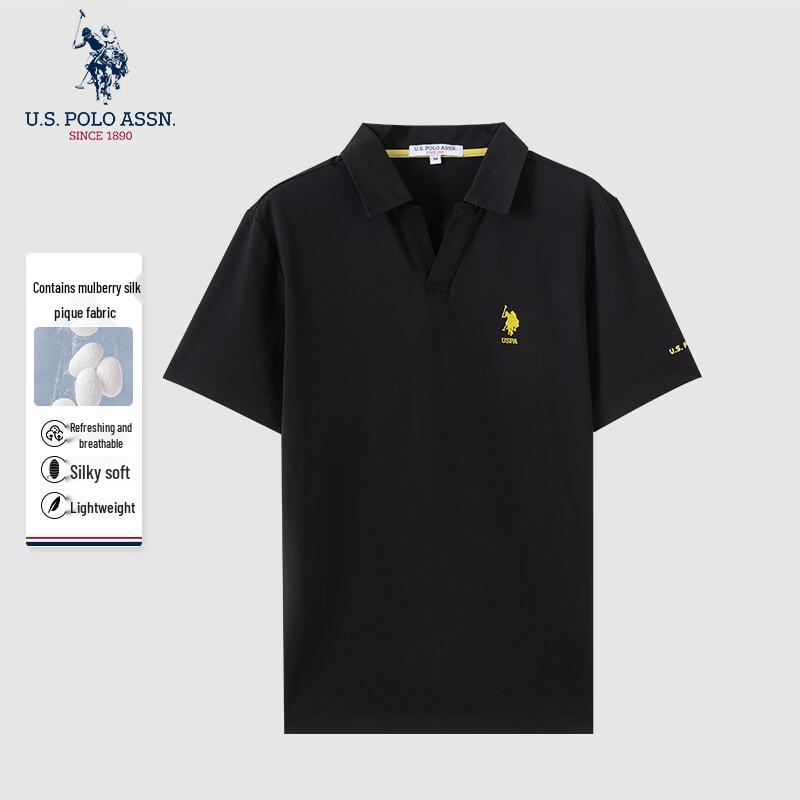 U.S. POLO ASSN. Men s Silk Blend Wrinkle-Resistant Polo Shirt XL