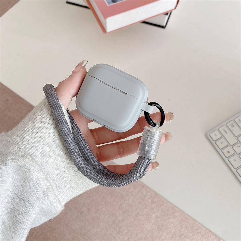 Applicable AirPods 1 Generation Protective Cover Simple Wristband Hand Rope Second Generation 1 Generation Pro1 Apple Bluetooth Headset Soft Case