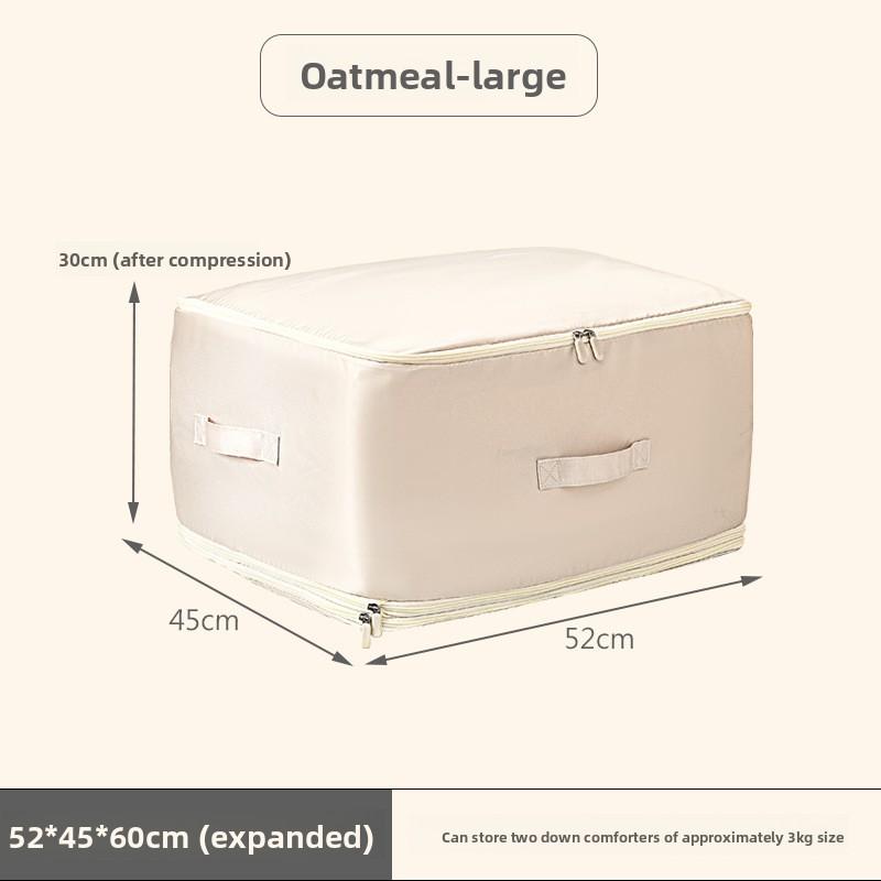 Cotton Satin Duvet Storage Bag Large Collapsible Organizer For Bedroom And Travel Use