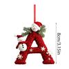 Christmas Ornament 2D 26 Letter Snowman Christmas Decoration Xmas Tree Decor Festive Letter Hanger Holiday Decor