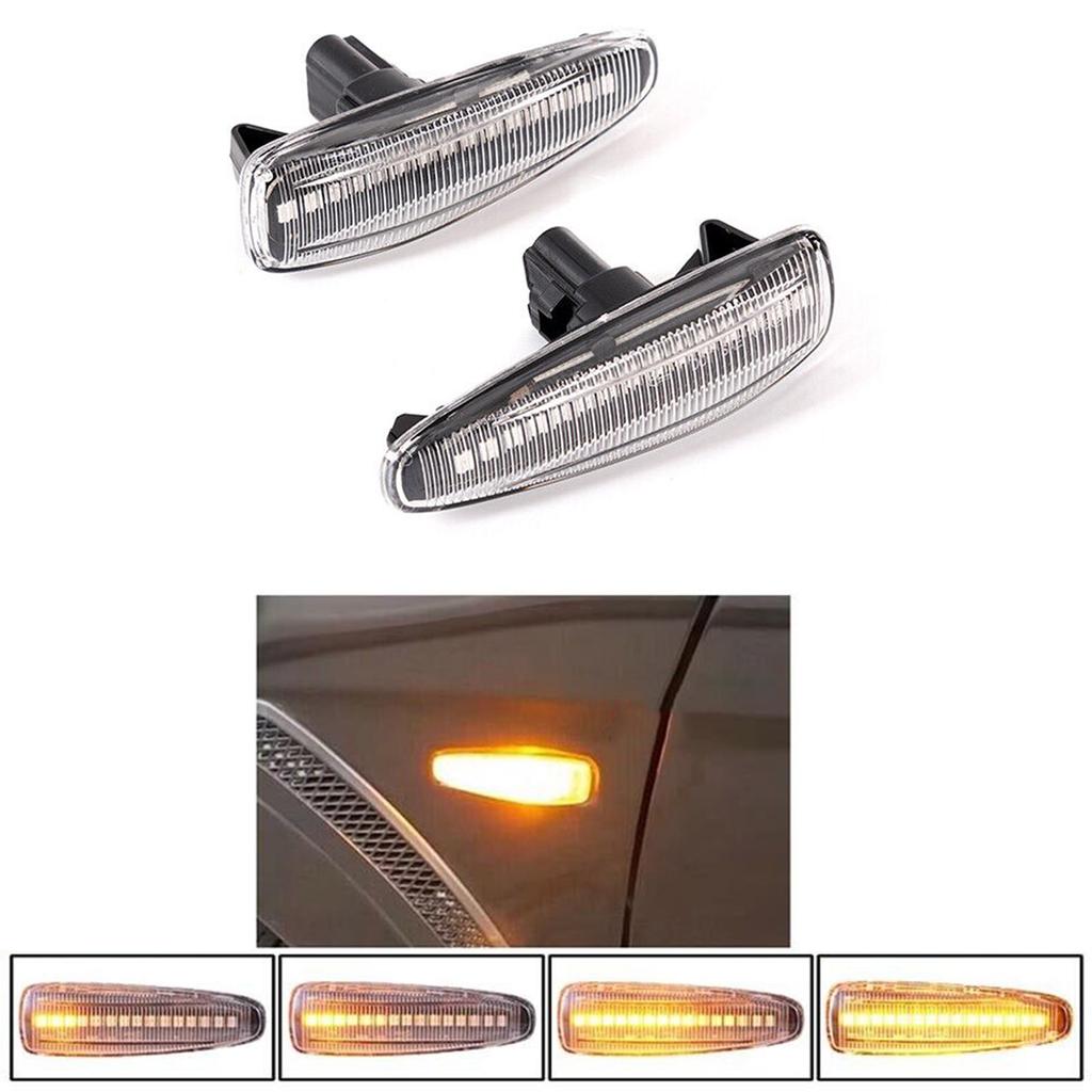 2PCS Dynamic Turn Signal Side Marker Sequential Light For Mitsubishi Lancer Evolution Evo X Outlander Sport RVR ASX Mirage 2014-2019