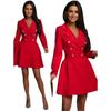 2023 Women's New Style Double-Breasted Suit Dress