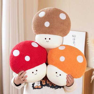Cute Colorful Mushroom Throw Pillow Plush Toy Doll Small Mushroom Doll Home Pillow Cushion Children's Rag Doll