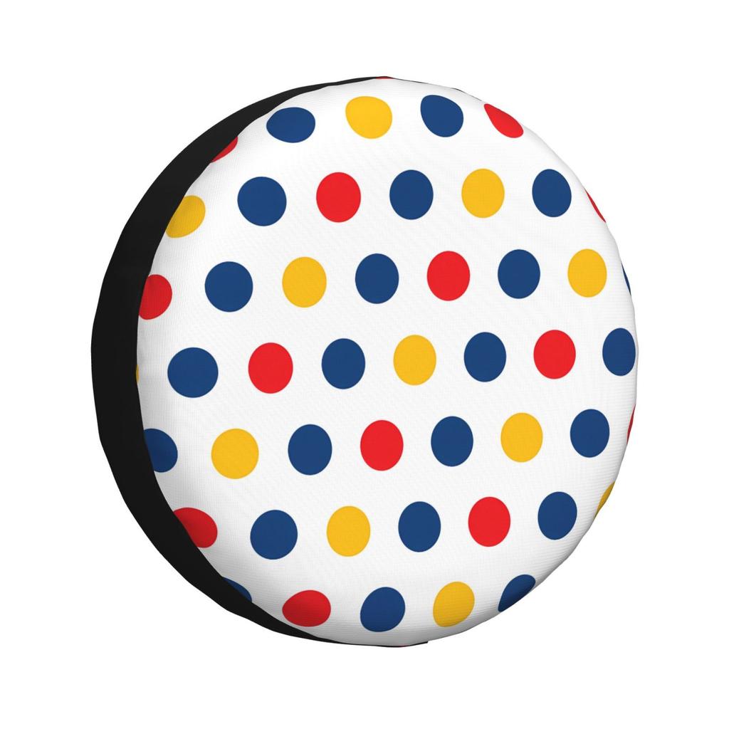 Beautiful Color Dot Print Spare Tire Cover Universal 4WD 4x4SUV Wheel Protection Cover Automotive Accessories 14 15 16 17 Inches