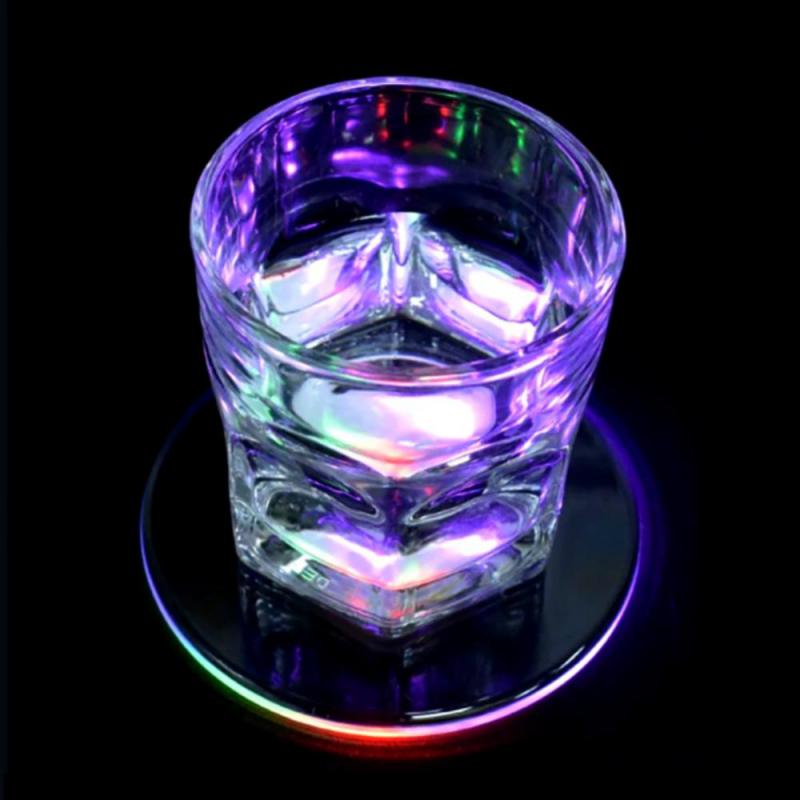 1/10/20/30PCS LED Coaster Light Up Coasters Stickers Liquor Bottle Drink Luminous Cup Mat Club Bar Party Car Wedding Vase Decor
