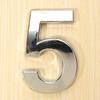 Digit Polished Number Sticker Plated Plate Pattern Nickel Sign Number Decal for Hotel