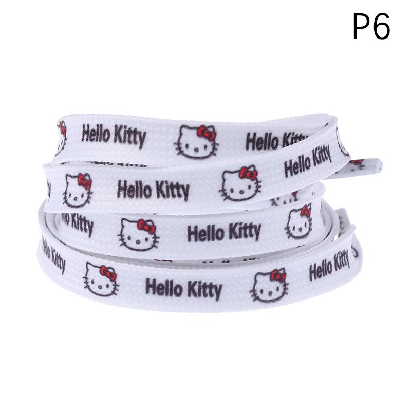 2Pcs Sanrio Shoelaces Cartoon Cinnamon Kuromi Hello Kitty Flat Shoe Laces Accessories Shoelace 120Cm Girls Gifts