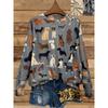 Lightweight Sweater Featuring an All-Over Print of Dogs In a Round Neck, Long Sleeve Design, Perfect for Casual Fashion