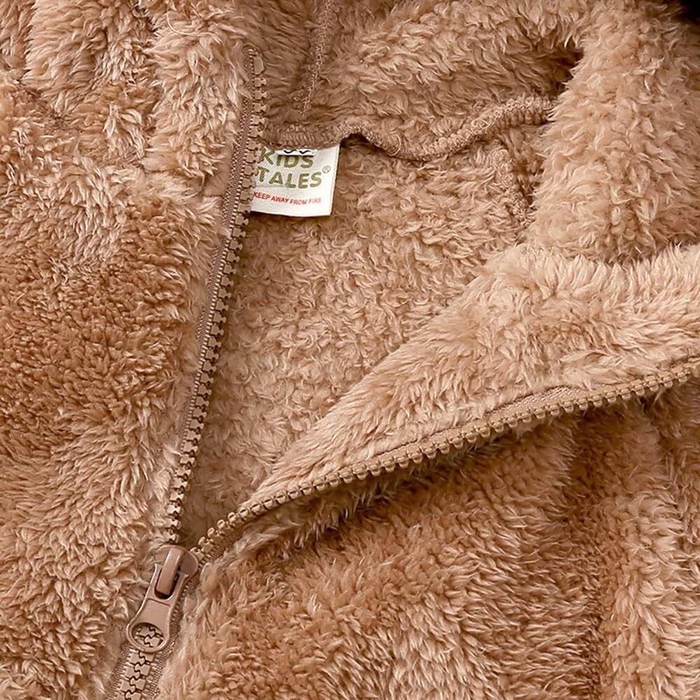 Kuhvvse Fleece Jacket with Bear Ears and Perfect for Girls and Fluffy and Perfect for and Sizes Children's Hoodie, Boys, Cute, Fall, Winter, Spring,