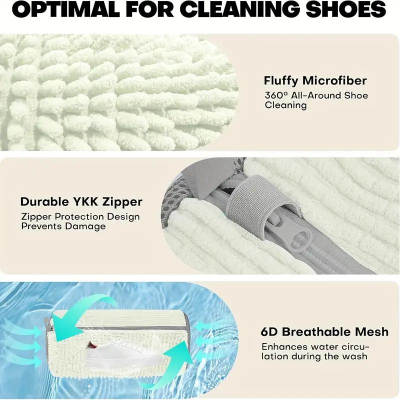 1PC Shoe Washing Bag Sneakers Laundry Shoes Net Protector Fluffy Microfiber Machine Laundry Bag Drying Bags