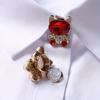 1PC Luxury Fashion Clothing Closures Alloy Swan Rhinestone Button Originality Swan Rhinestone Button Set Alloy Button