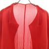 Me ISSEY MIYAKE 90er Jahre Alt Langarm Plissierte Strickjacke Rot Damen Gebraucht