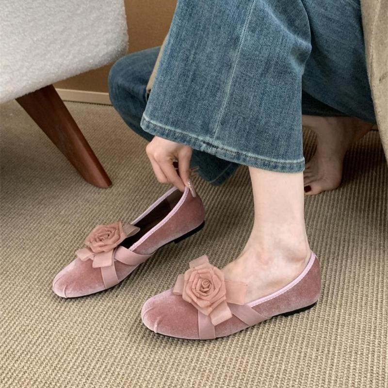 Fashion Elegant Flower Decoration Flat Mary Jane Shoes Women Fashion Round Toe Shallow Cross Tied Casual Shoes Sweet Lolita Dress Shoes